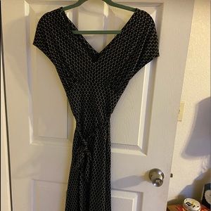 Banana Republic sexy black print XS flowing dress